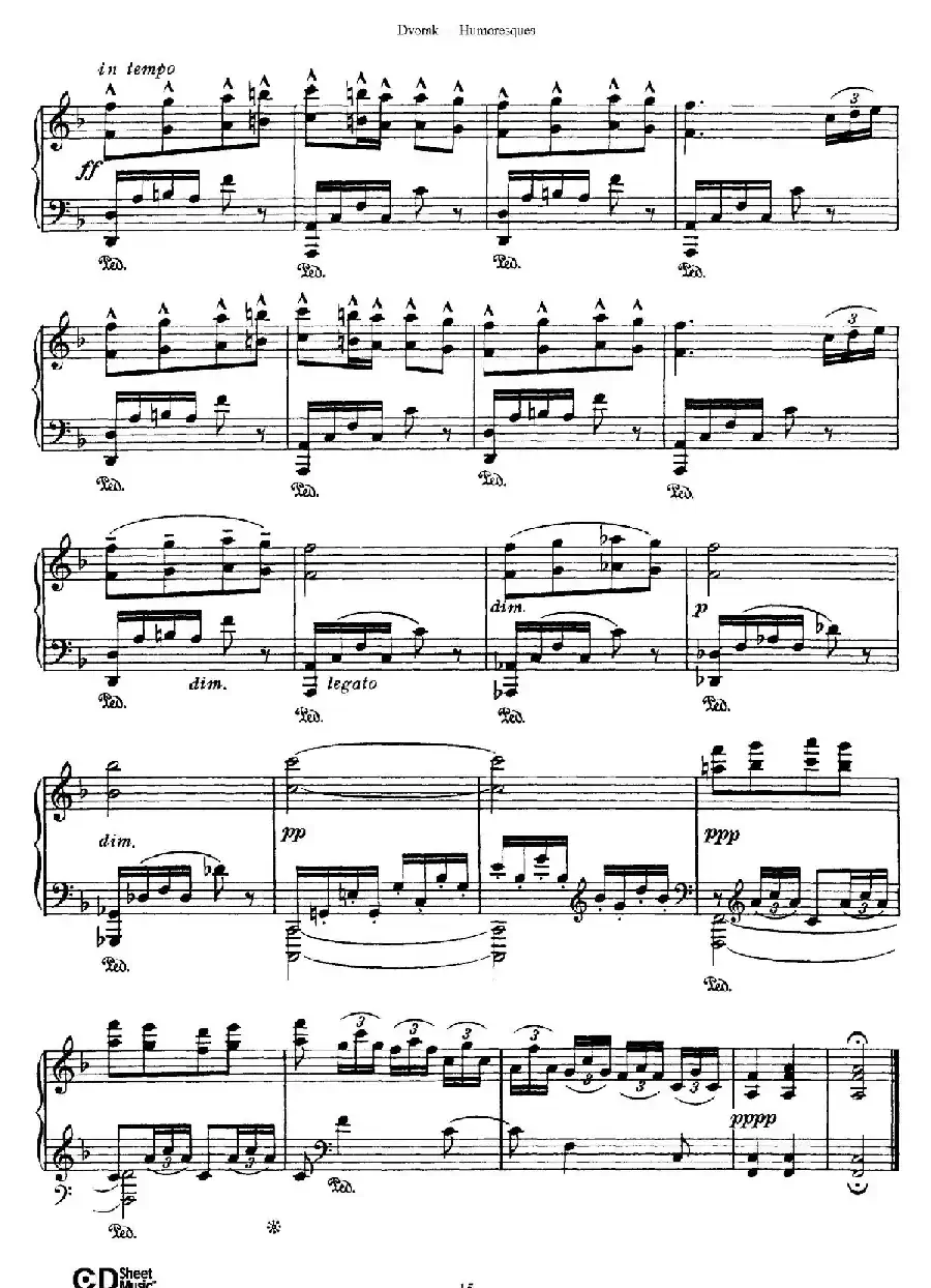 8 Humoresques Op.101(8首幽默曲·4)