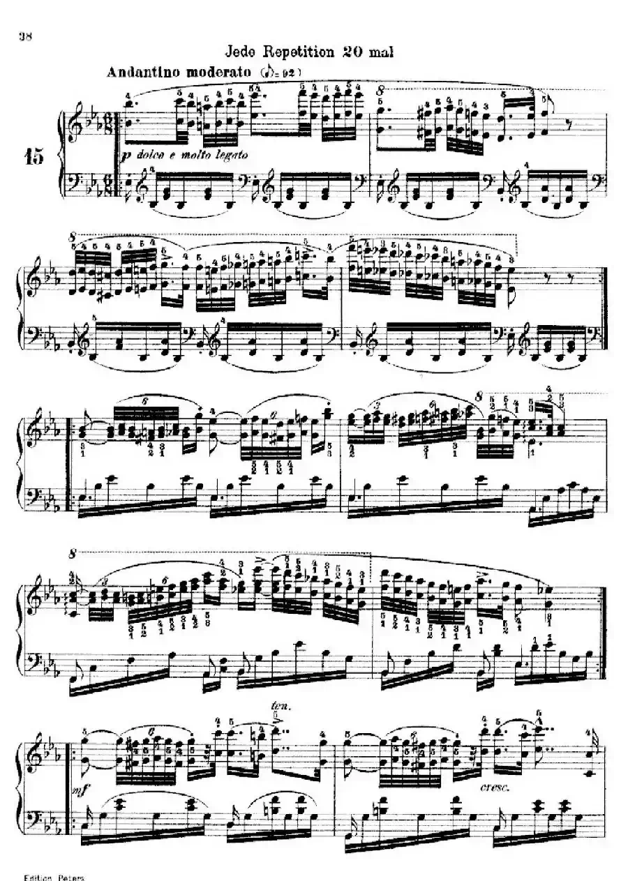 School of the Virtuoso Op.365(60首钢琴高级练习曲·15)