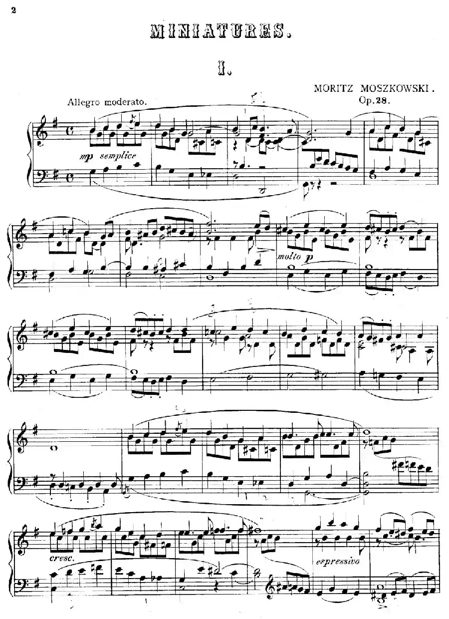 Cinque Miniatures Op.28(5首小画像·1)