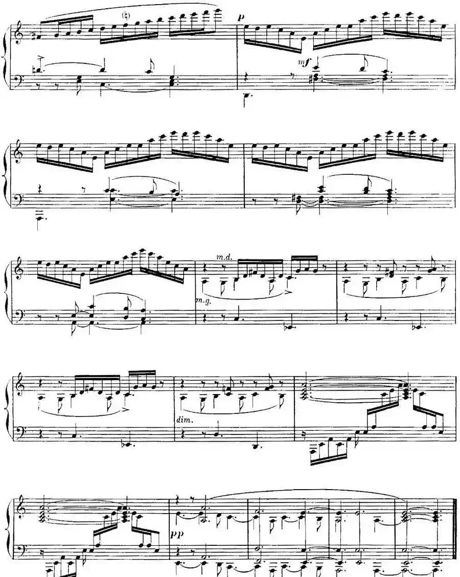 福雷13首船歌:Barcarolle No·9 in A min, Op·101