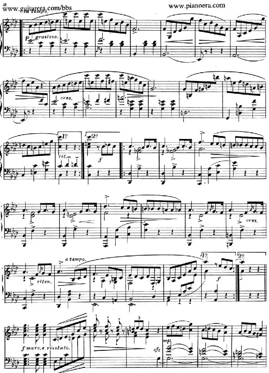 Valse Brillante in A Flat Major(降A大调华丽圆舞曲)