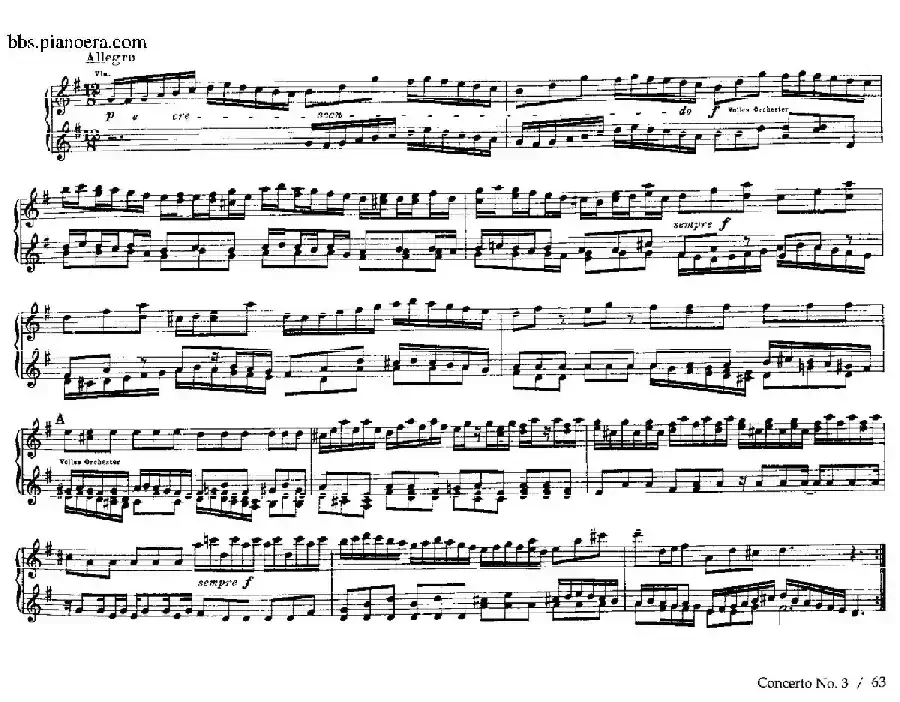 Brandenburg Concerto No.3 in G Major BWV.1048(G大调第三勃兰登堡协奏曲·四手联弹版)