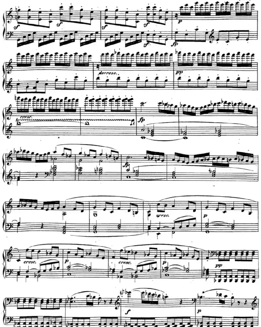 贝多芬钢琴奏鸣曲21 黎明(华尔斯坦) C大调 Op.53 C major