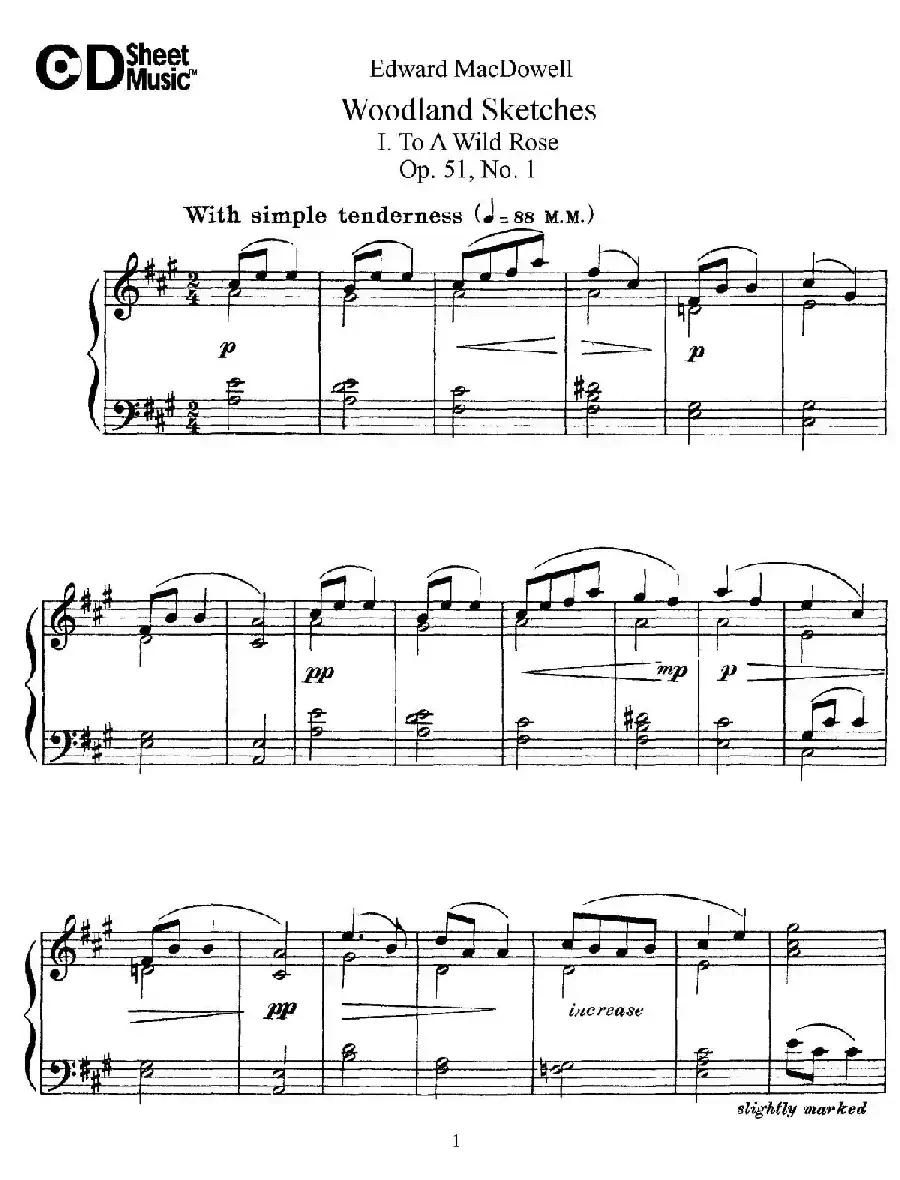 Woodland Sketches Op.51(森林素描·1)