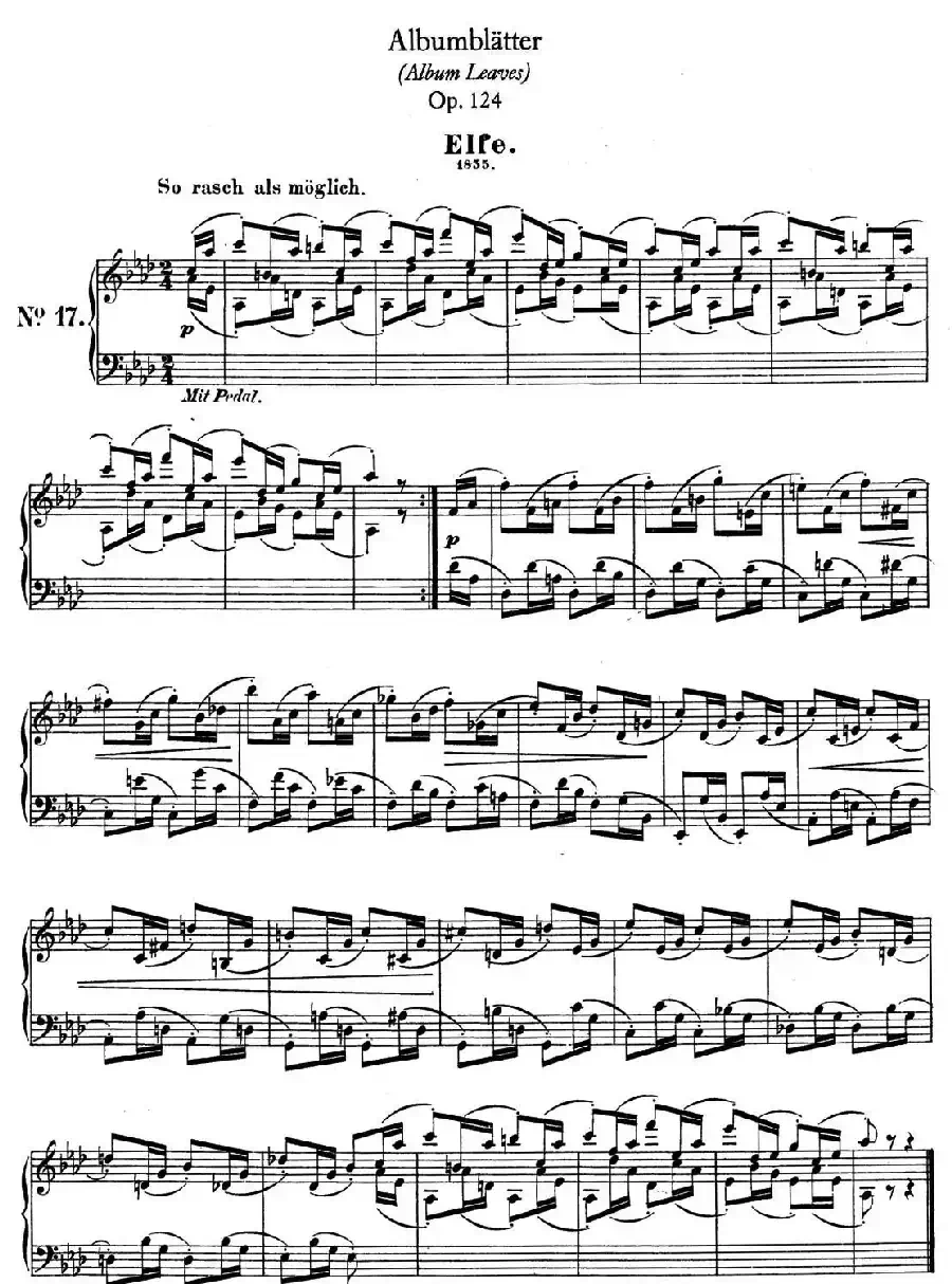 Albumblätter Op.124(纪念册页)(No.17)