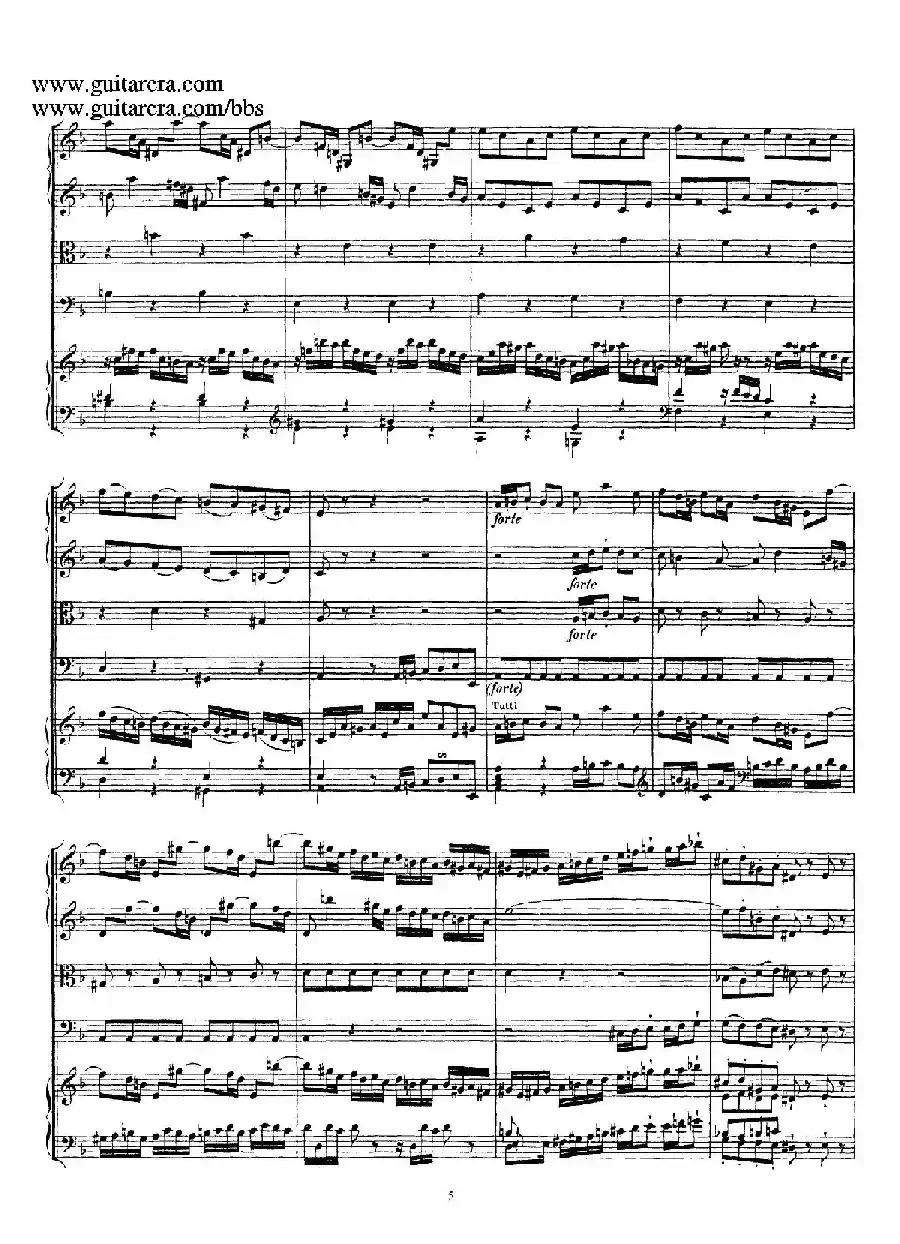 d小调第一号古钢琴协奏曲 BWV 1052(总谱)