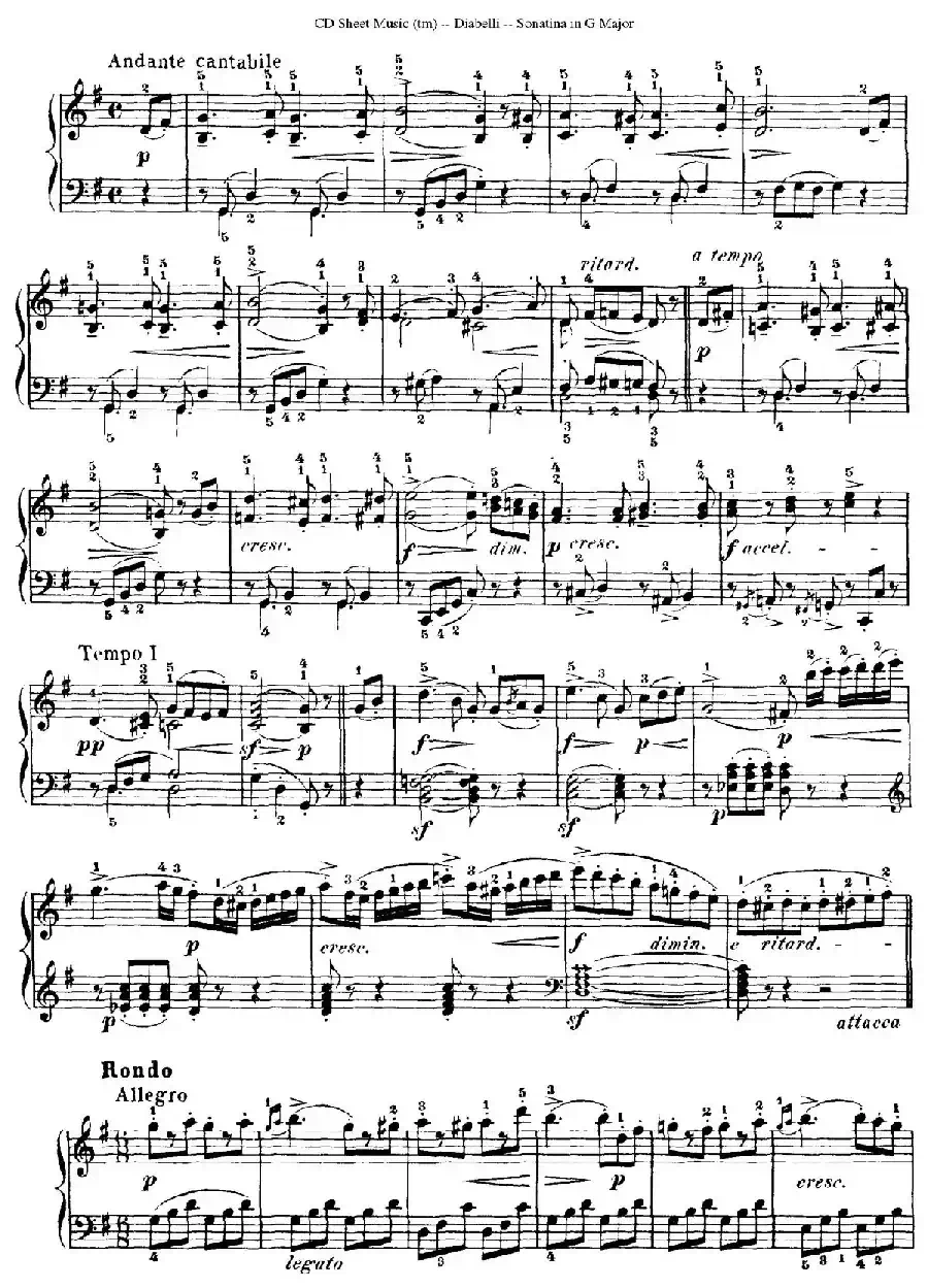 7 Piano Sonatinas Op.168(7首钢琴小奏鸣曲 No.6)