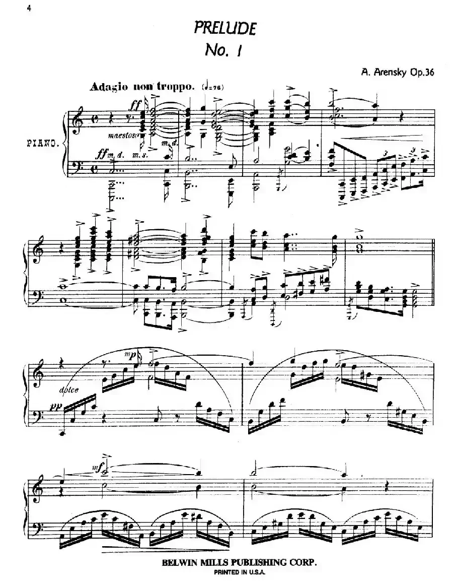 24 Characteristic Pieces Op.36(24首性格小品·1)