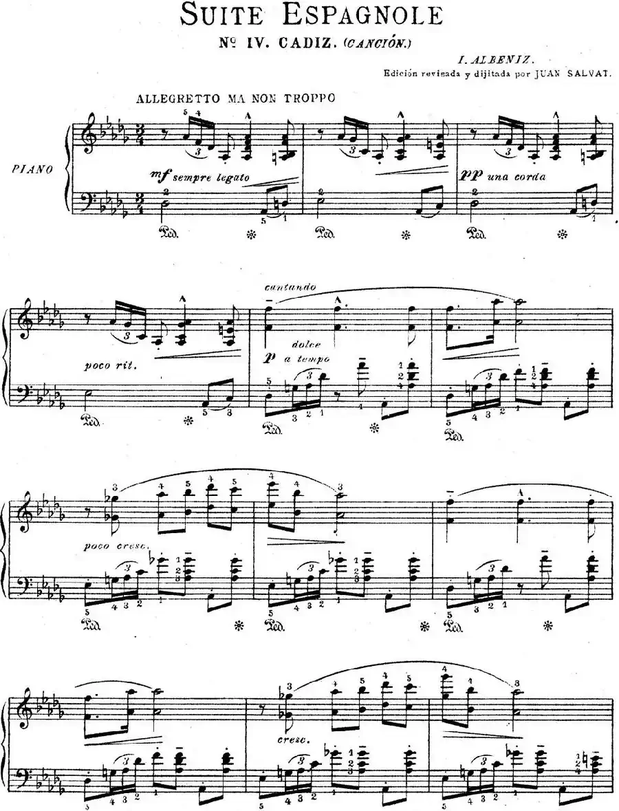 Suite Espanola Op.47(西班牙组曲·Ⅳ)