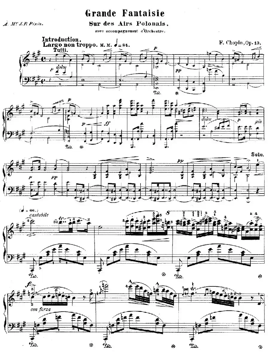 Grand Fantasy on Polish Airs Op.13(华丽的波兰民歌幻想曲·钢琴独奏版)