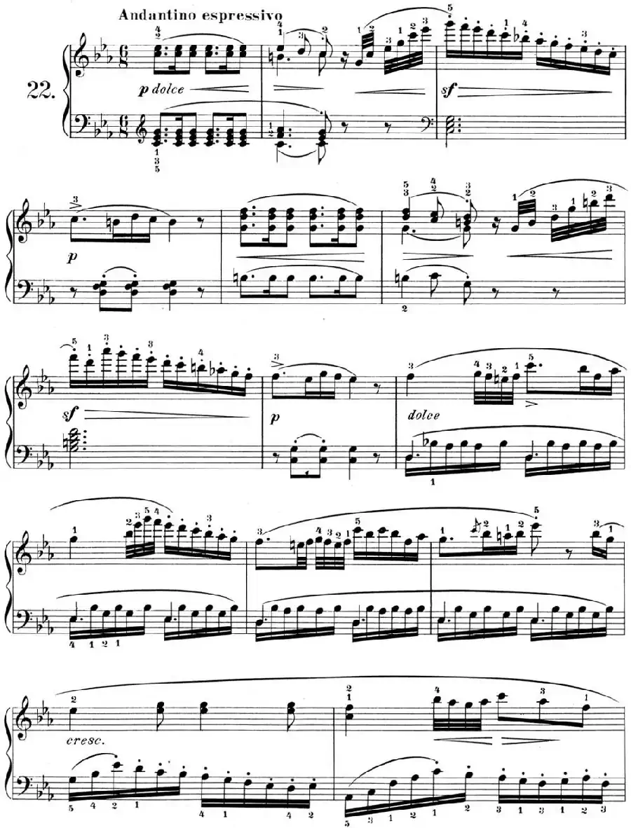25首车尔尼Op.748练习曲(NO.22)