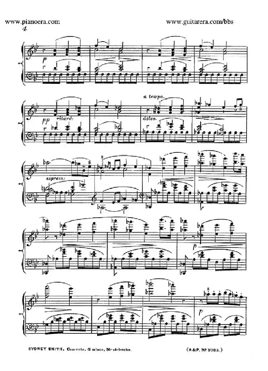 Piano Concerto No.1 in g Minor Op.25(g小调第一钢琴协奏曲·钢琴独奏)