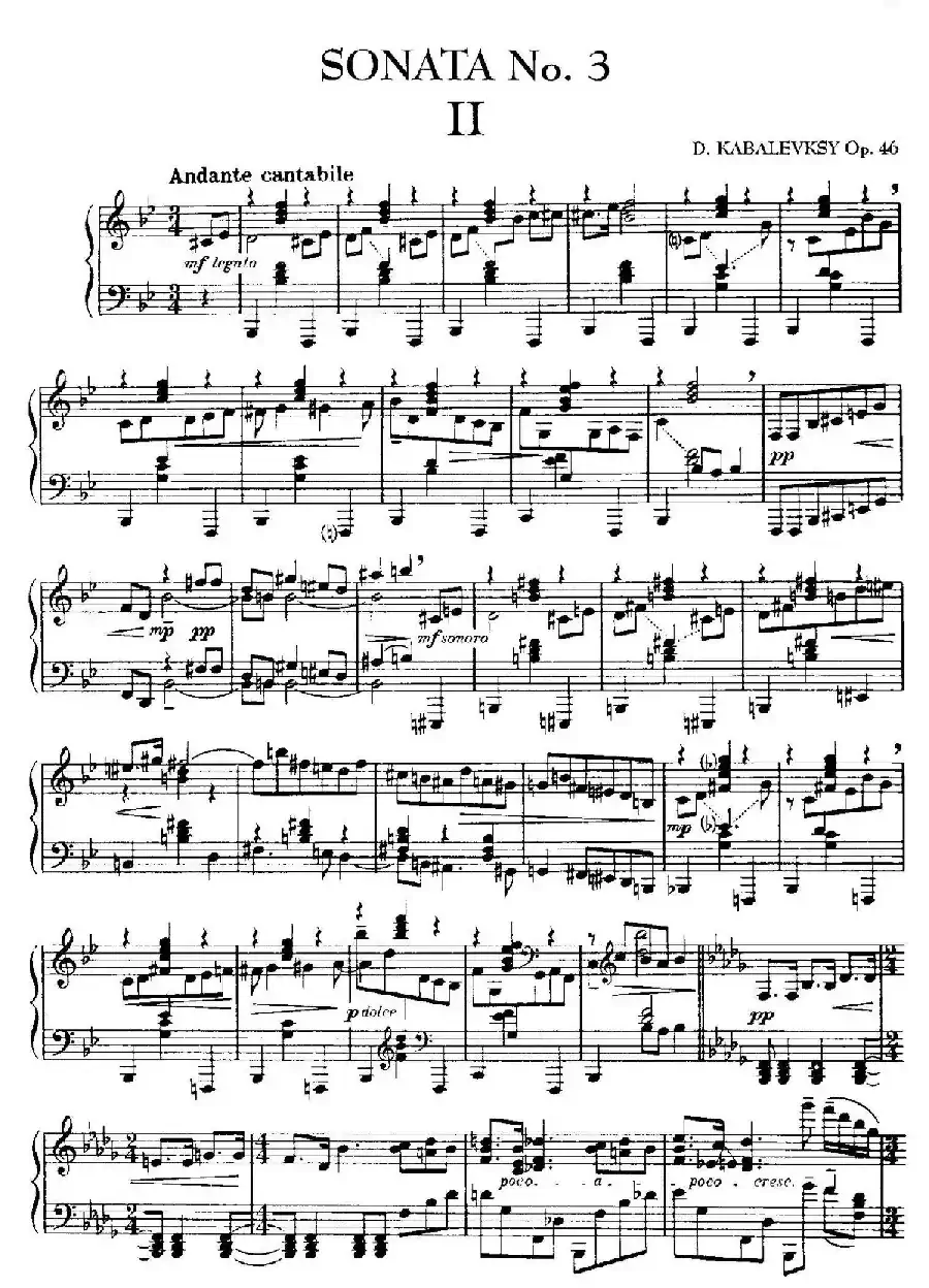 Piano Sonata No.3 in F Major Op.46(F大调第三钢琴奏鸣曲·Ⅱ)