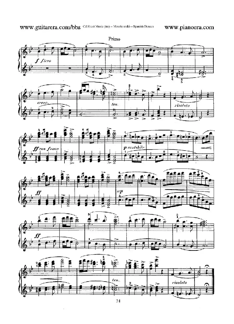 Spanish Dances Op.12(西班牙舞曲·四手联弹版)