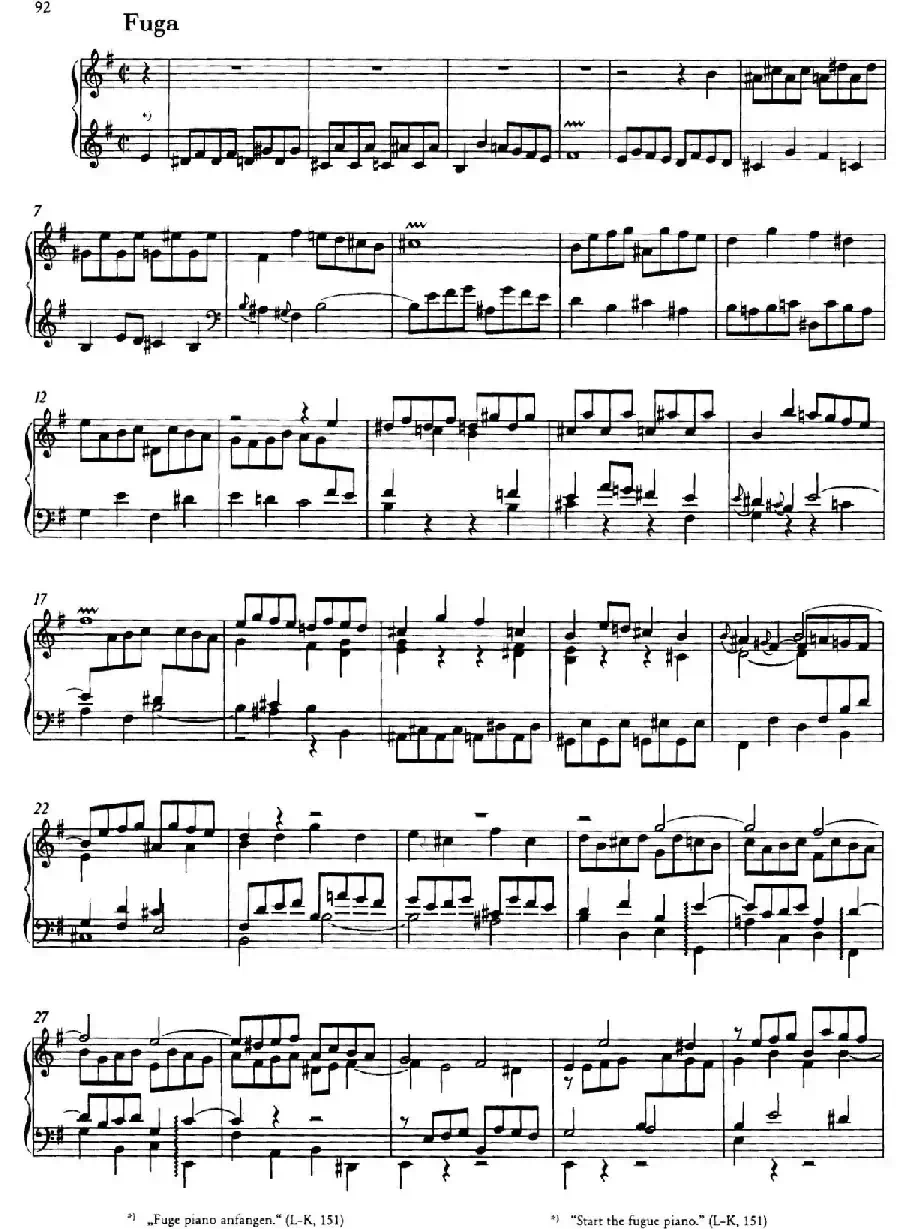 Prelude and Fugue in e Minor BWV 548(e小调前奏曲与赋格)