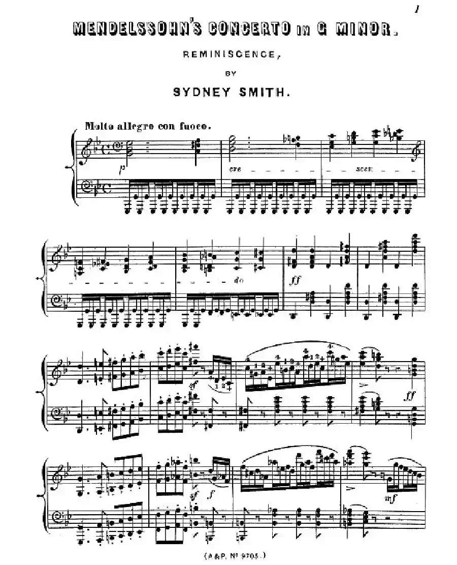Piano Concerto No.1 in g Minor Op.25(g小调第一钢琴协奏曲·钢琴独奏)