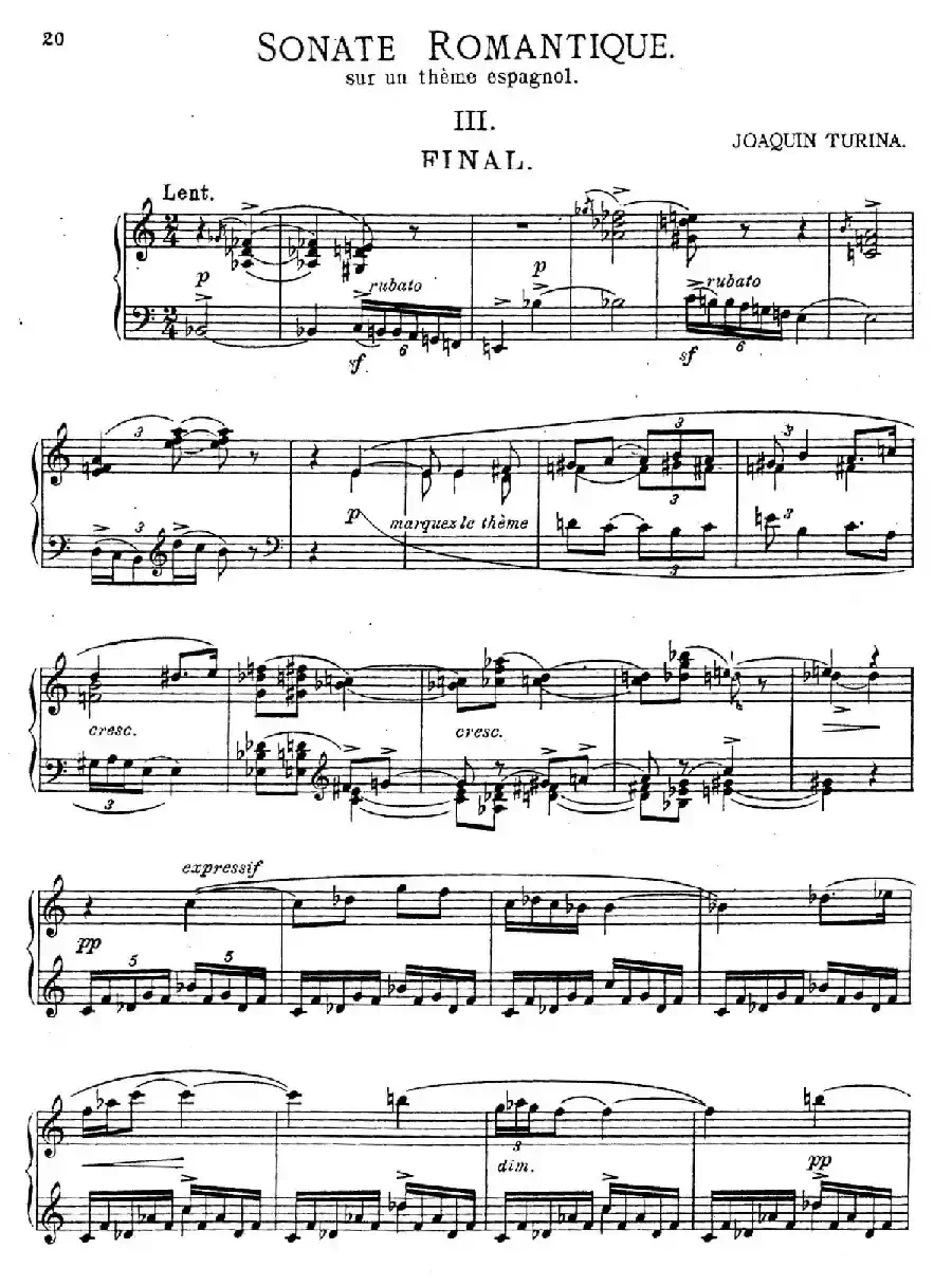 Sonate Romantique Op.3(浪漫奏鸣曲·Ⅲ)