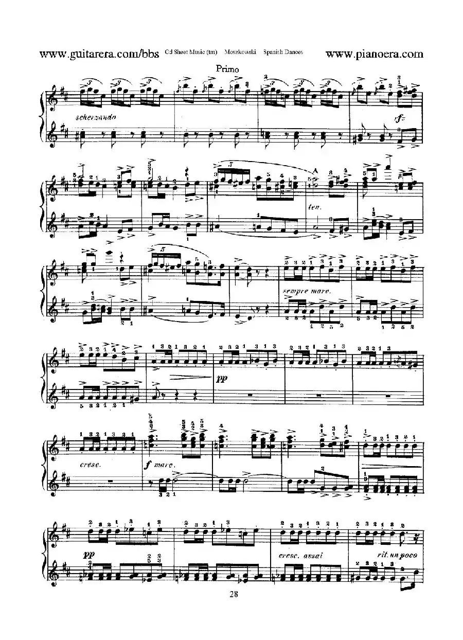 Spanish Dances Op.12(西班牙舞曲·四手联弹版)