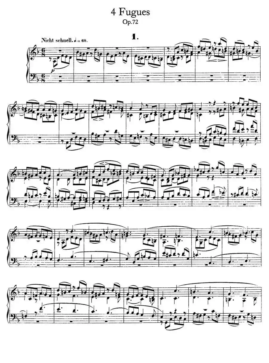 Four Fugues Op·72(4首赋格·1)