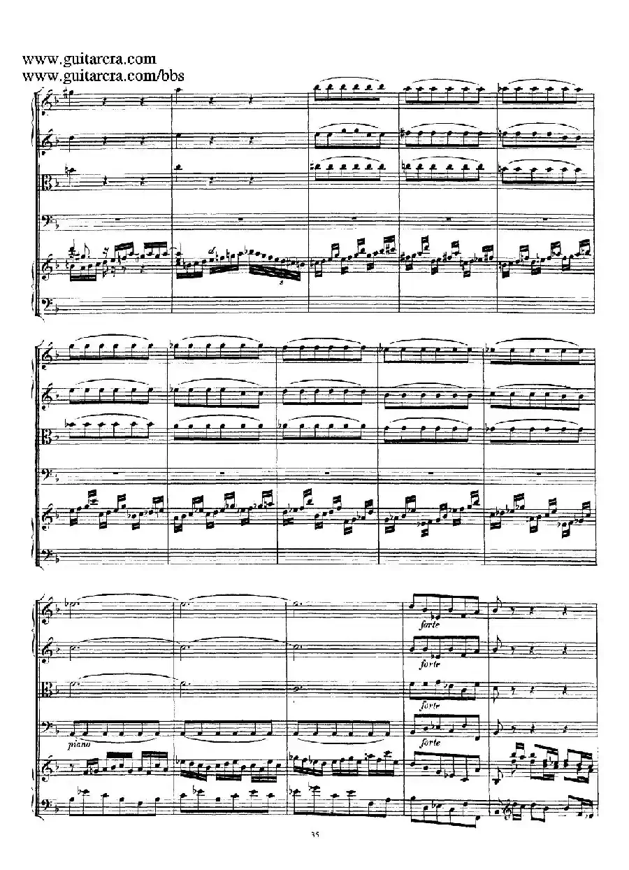 d小调第一号古钢琴协奏曲 BWV 1052(总谱)