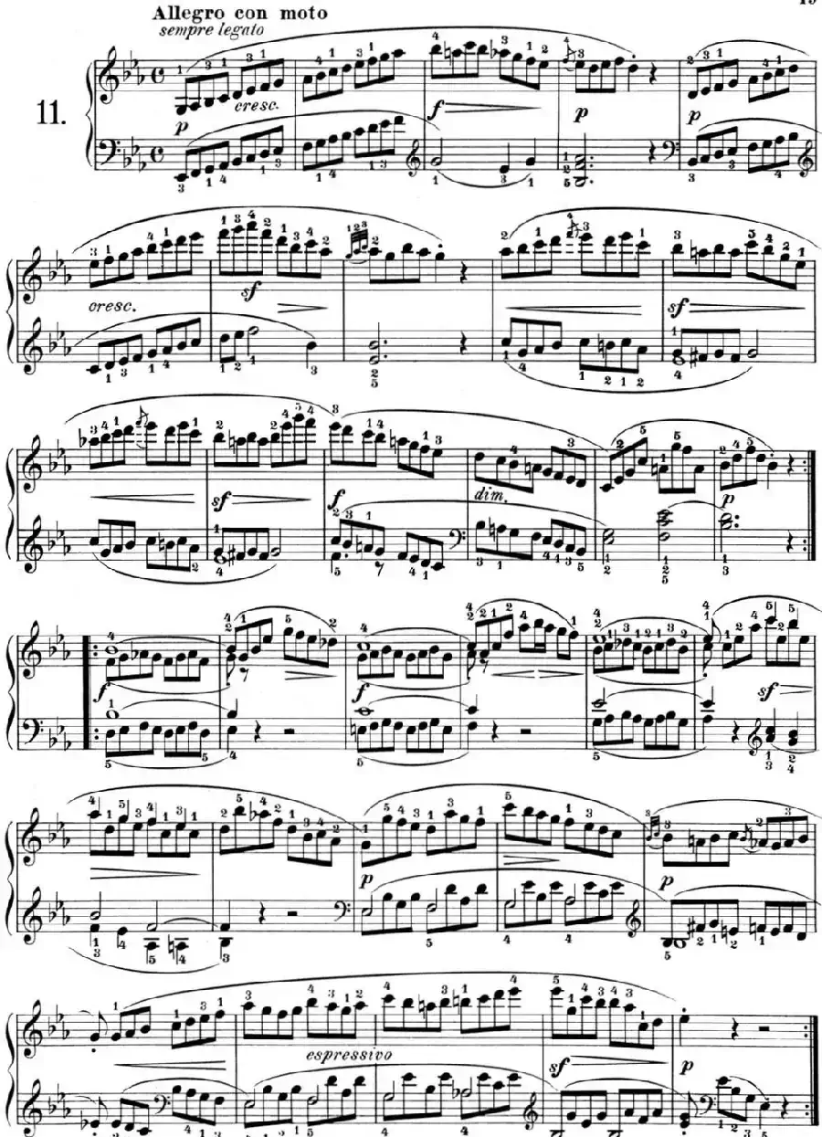 25首车尔尼Op.748练习曲(NO.11)