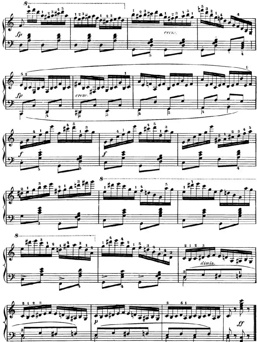 50首车尔尼Op.740钢琴手指灵巧技术练习曲(NO.16)