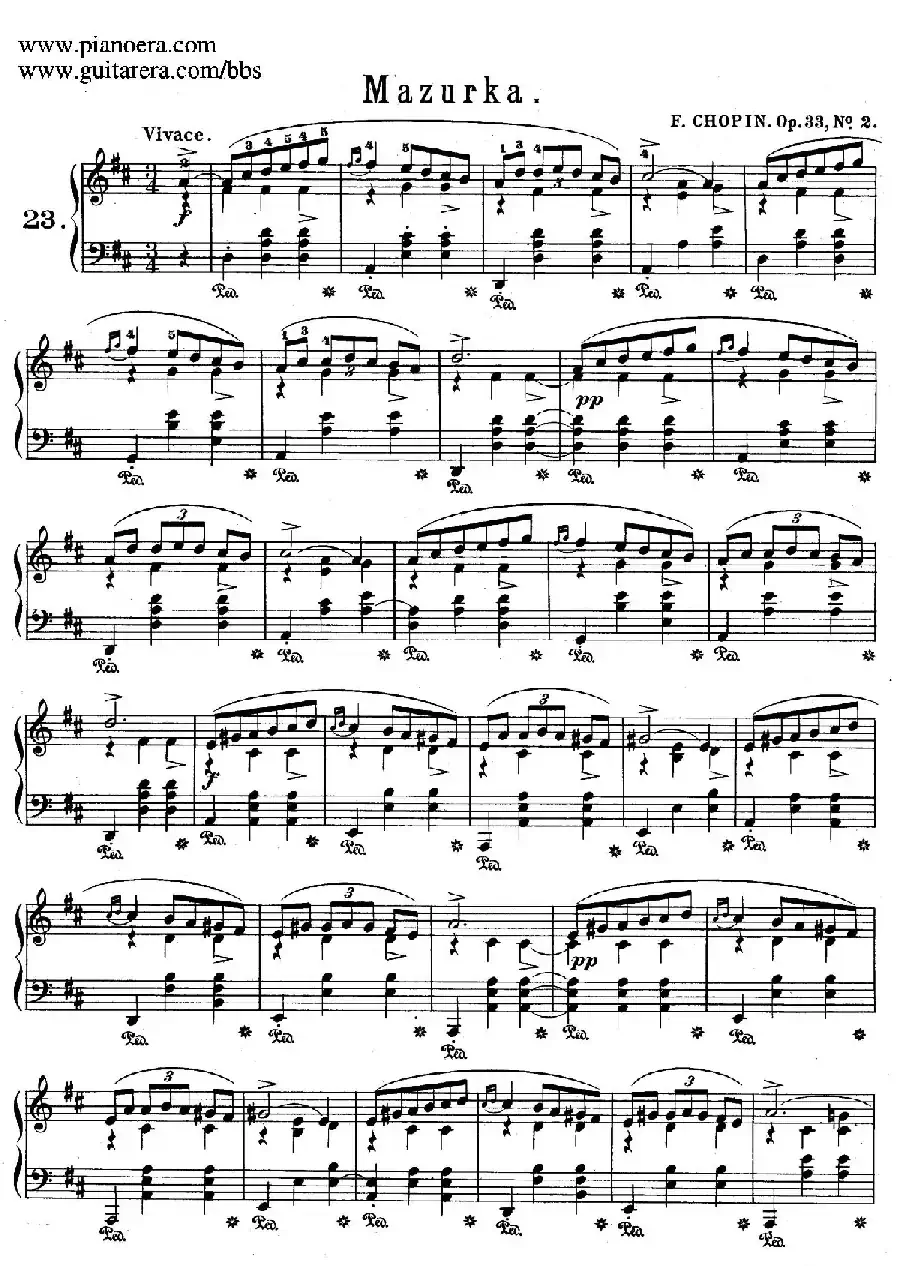 Quatre Mazurkas Op.33(4首玛祖卡舞曲·2)