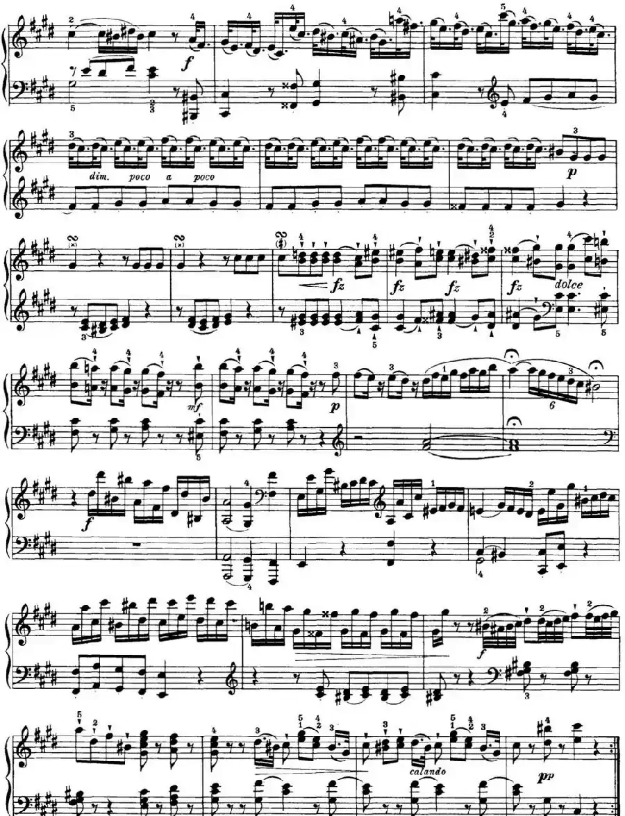 海顿 钢琴奏鸣曲 Hob XVI 36 in C-sharp minor