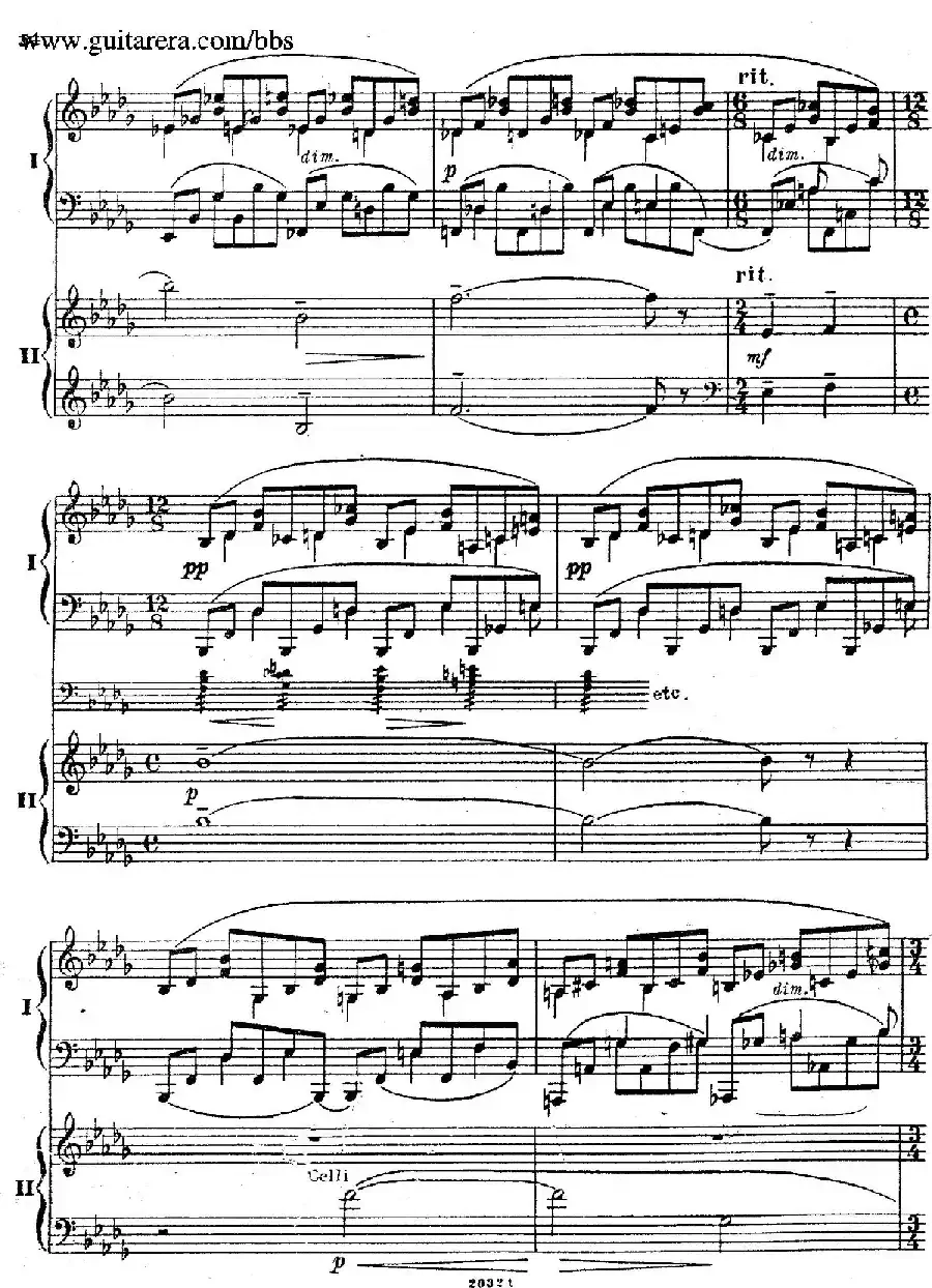 Rhapsody On A Theme Of Paganini Op.43(帕格尼尼主题狂想曲·双钢琴)(P41——60)