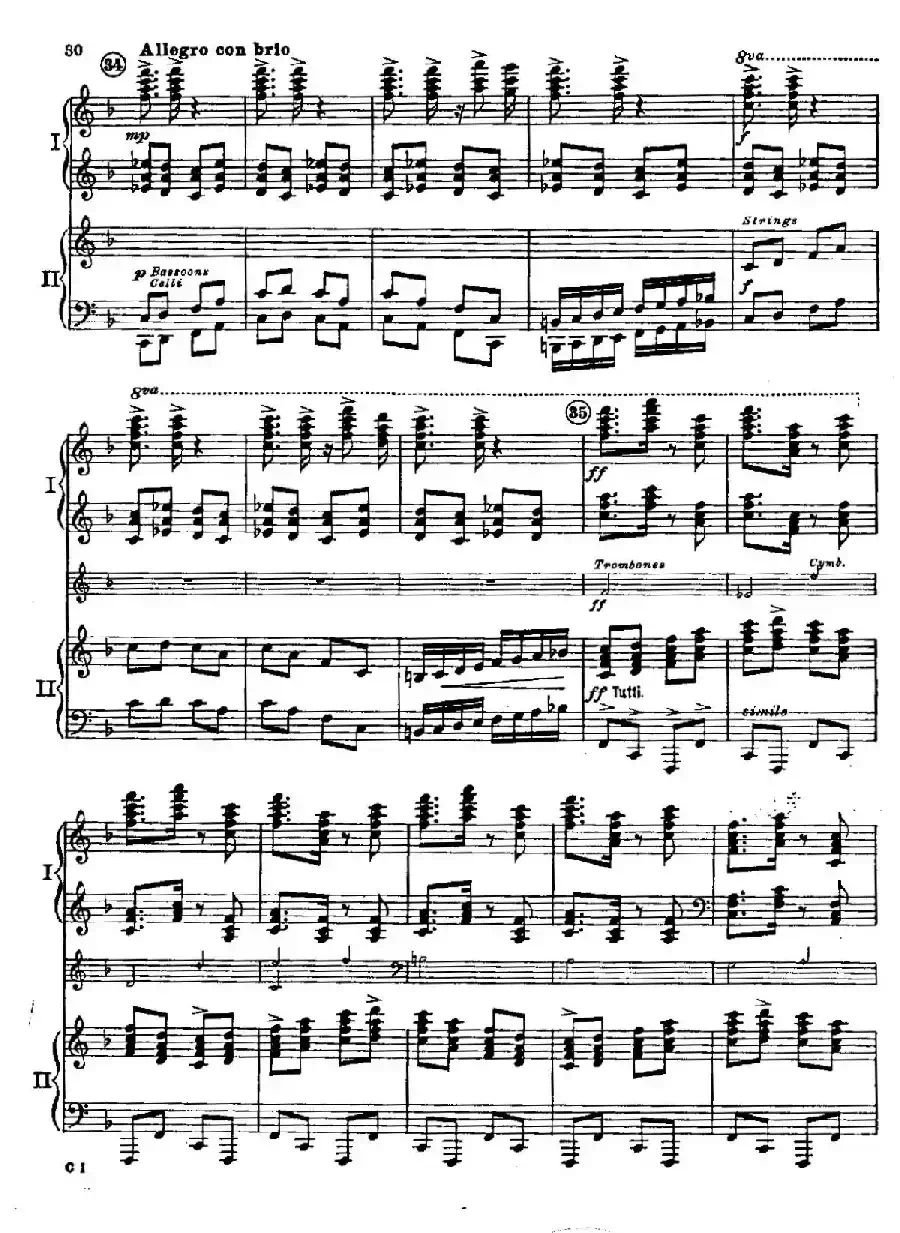 F大调爵士钢琴协奏曲(美版双钢琴原谱 P31—40)