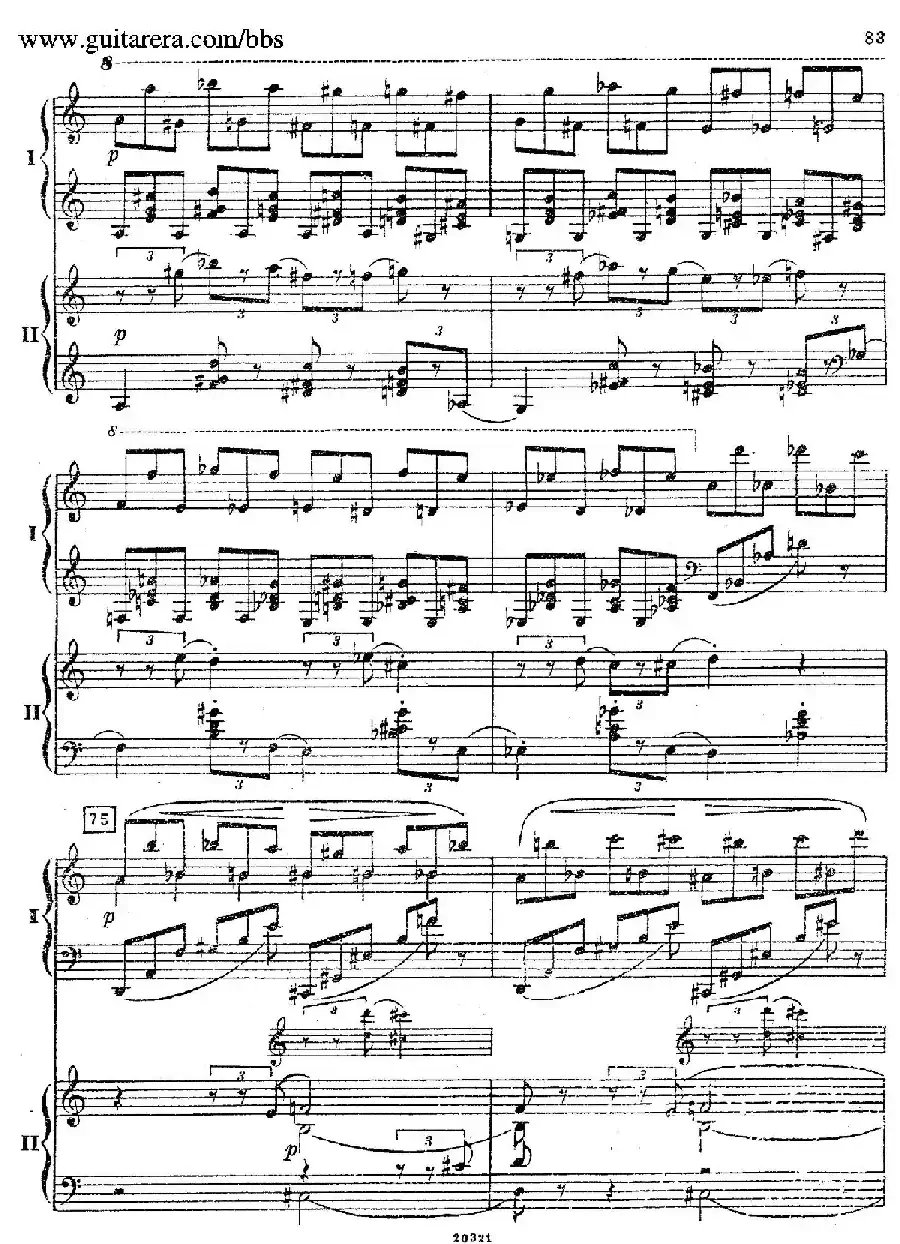 Rhapsody On A Theme Of Paganini Op.43(帕格尼尼主题狂想曲·双钢琴)(P61——87)