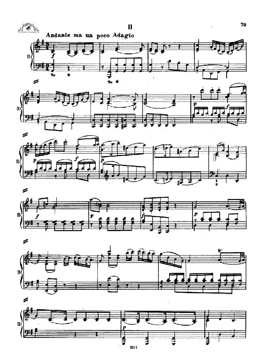 Concerto no 5 K 175 - 2 Piano（Ⅱ）