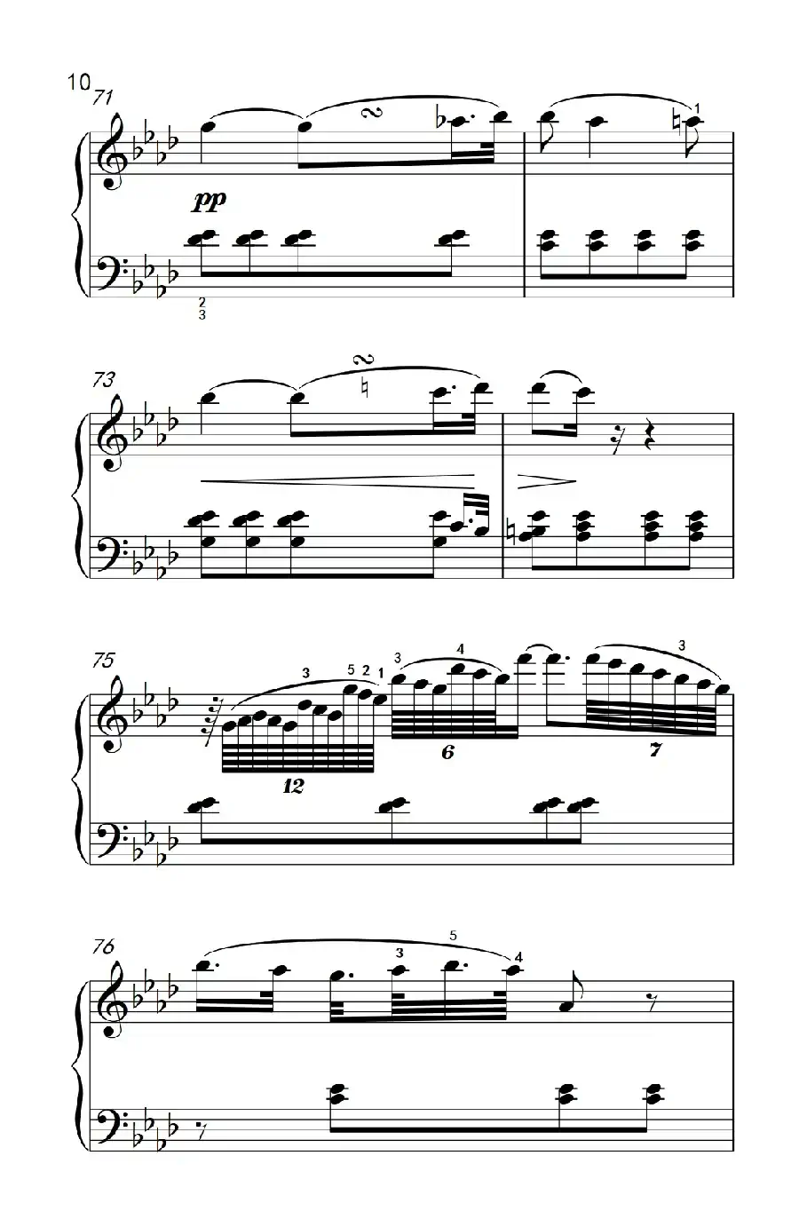 奏鸣曲 Opus 10 Nr.1 第二乐章(贝多芬奏鸣曲集 2)