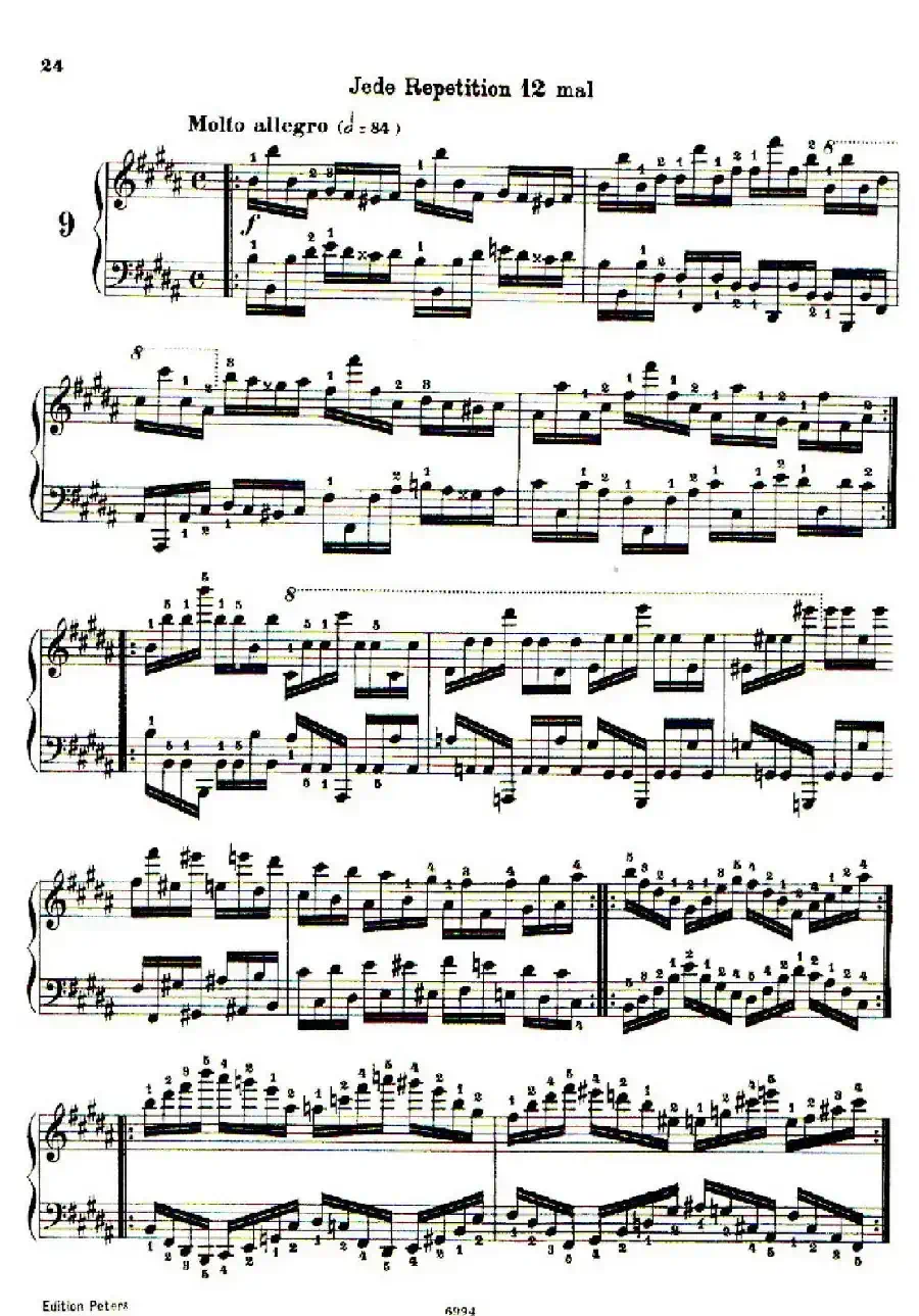 School of the Virtuoso Op.365(60首钢琴高级练习曲·9)