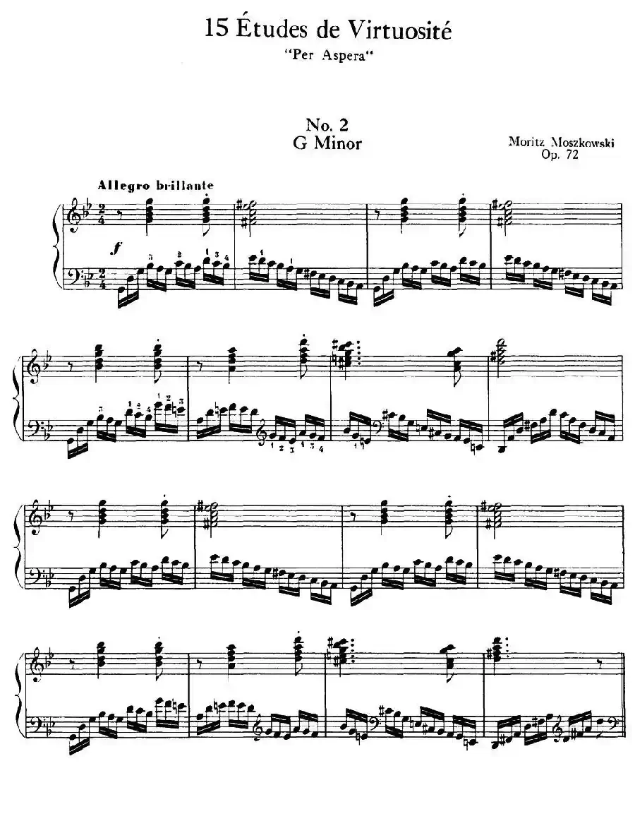 15 Etudes de Virtuosité, Op.72 No.2(十五首钢琴练习曲之二)