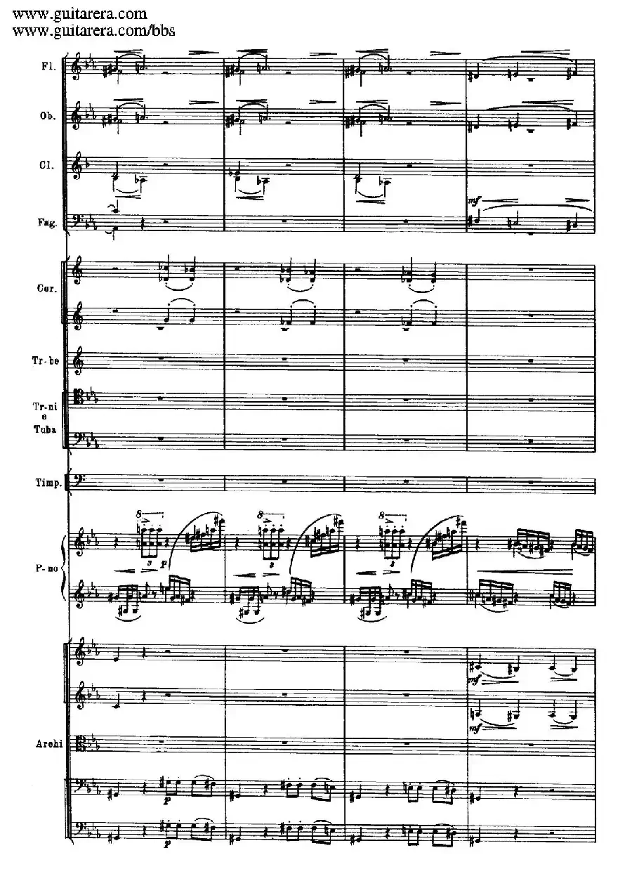c小调第二钢琴协奏曲 Op.18(第一乐章总谱·P19——27)