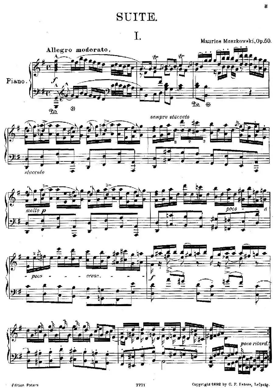 Suite in G Major Op.50(G大调组曲·Ⅰ)
