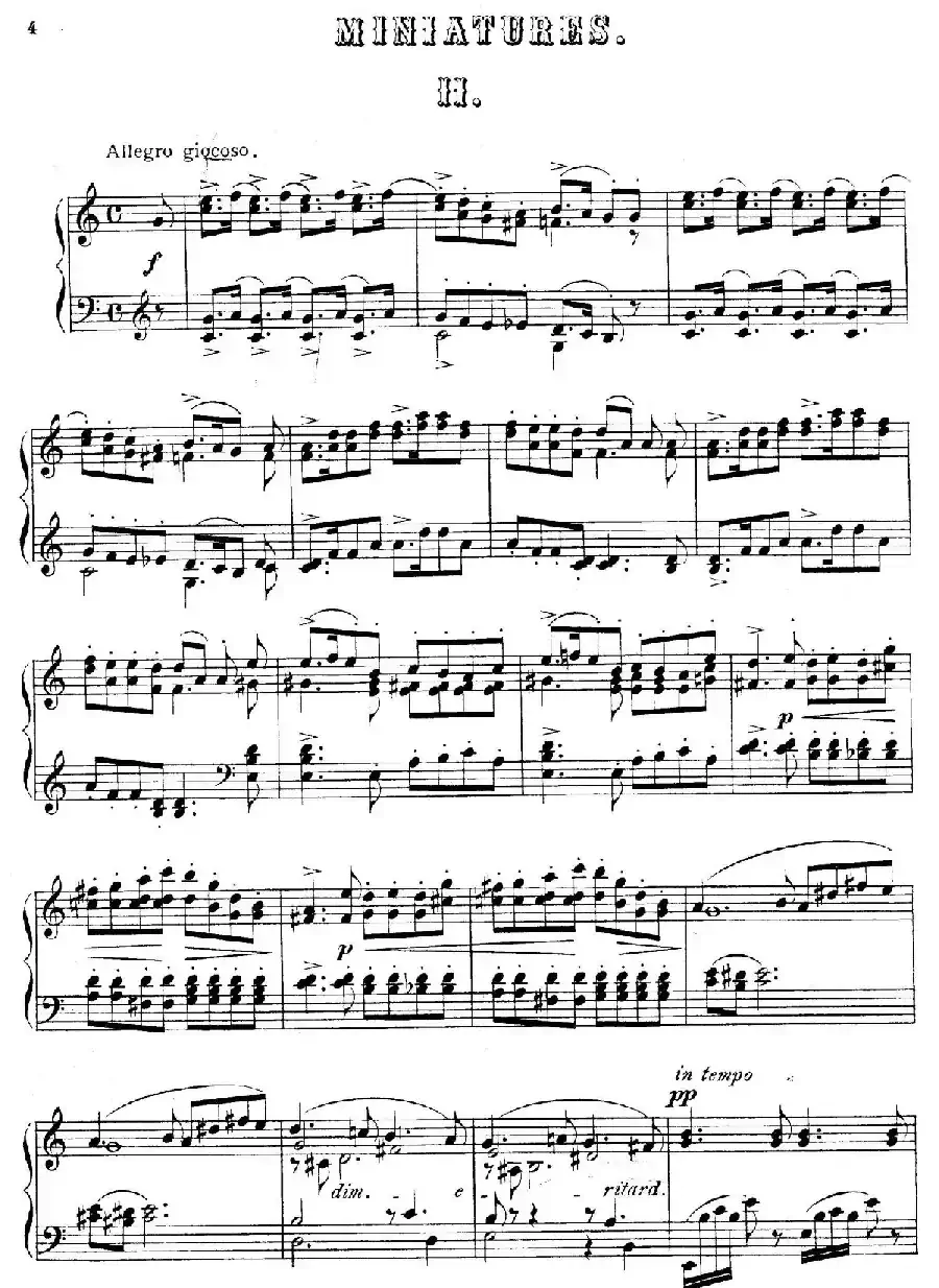 Cinque Miniatures Op.28(5首小画像·2)