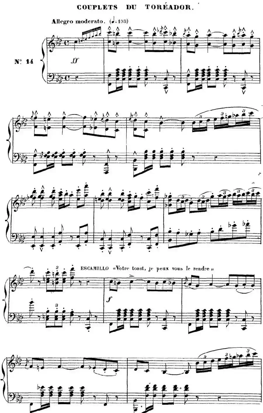 Carmen for Solo Piano(卡门全剧钢琴独奏版)(No.14)