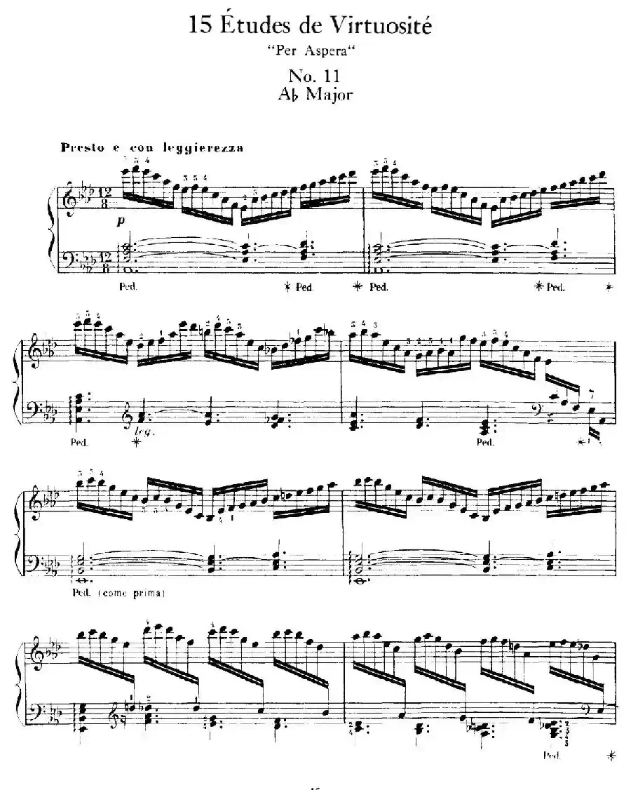 15 Etudes de Vortuosite Op.72(15首辉煌练习曲·11)