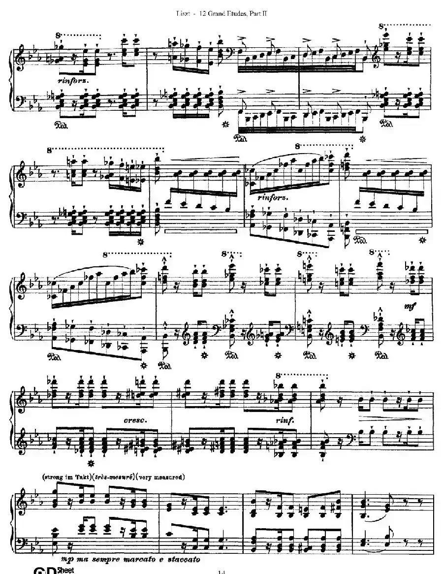 12 Grand Etudes S.137(12首华丽的练习曲·8)
