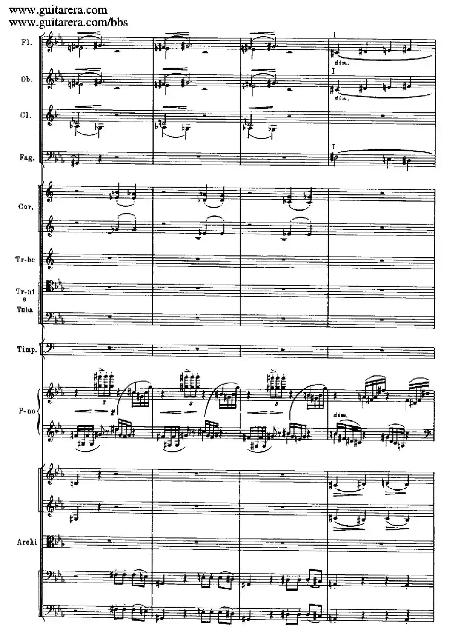c小调第二钢琴协奏曲 Op.18(第一乐章总谱·P19——27)