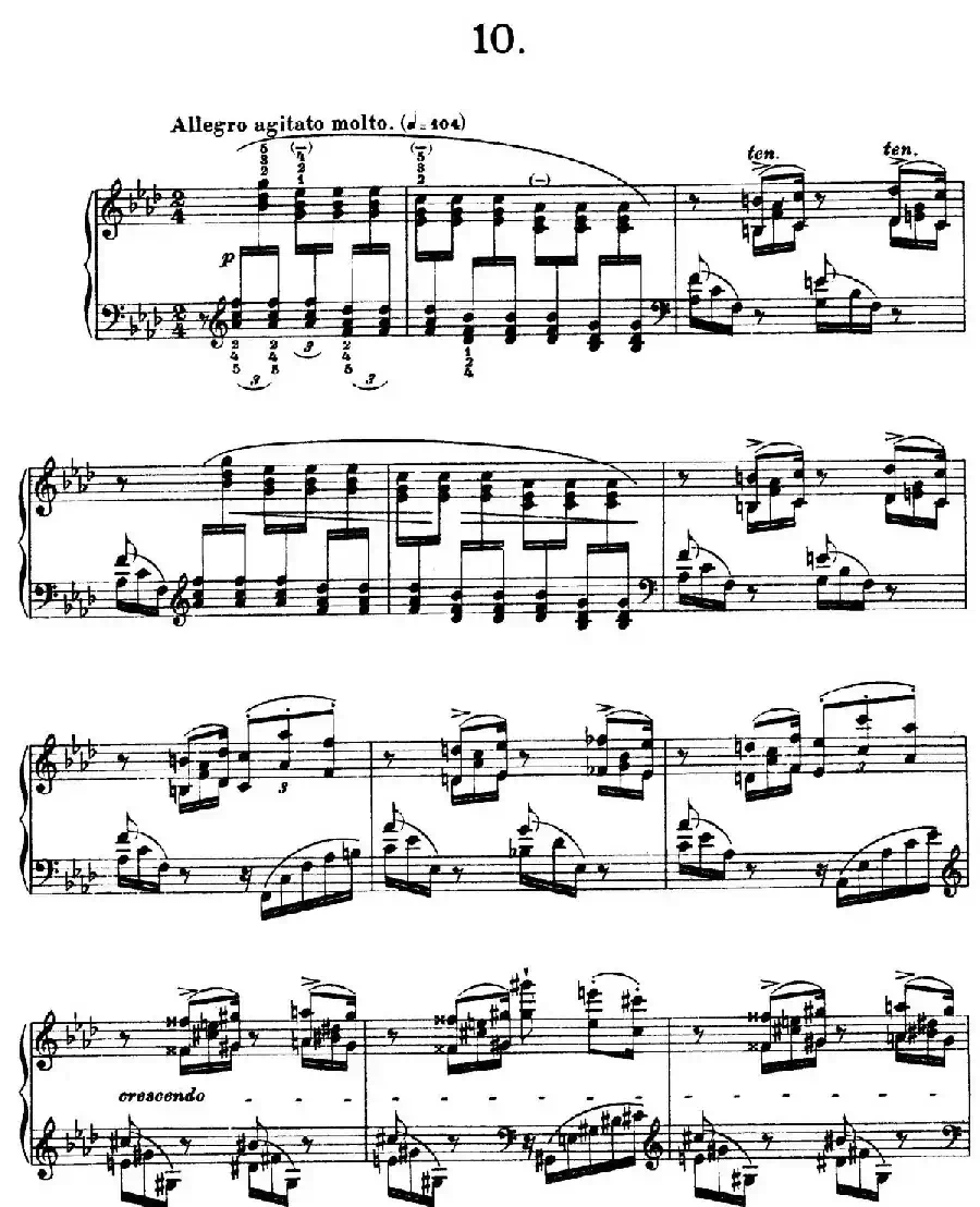 12 Etudes d'execution Transcendante S.139(12首超技练习曲·10)