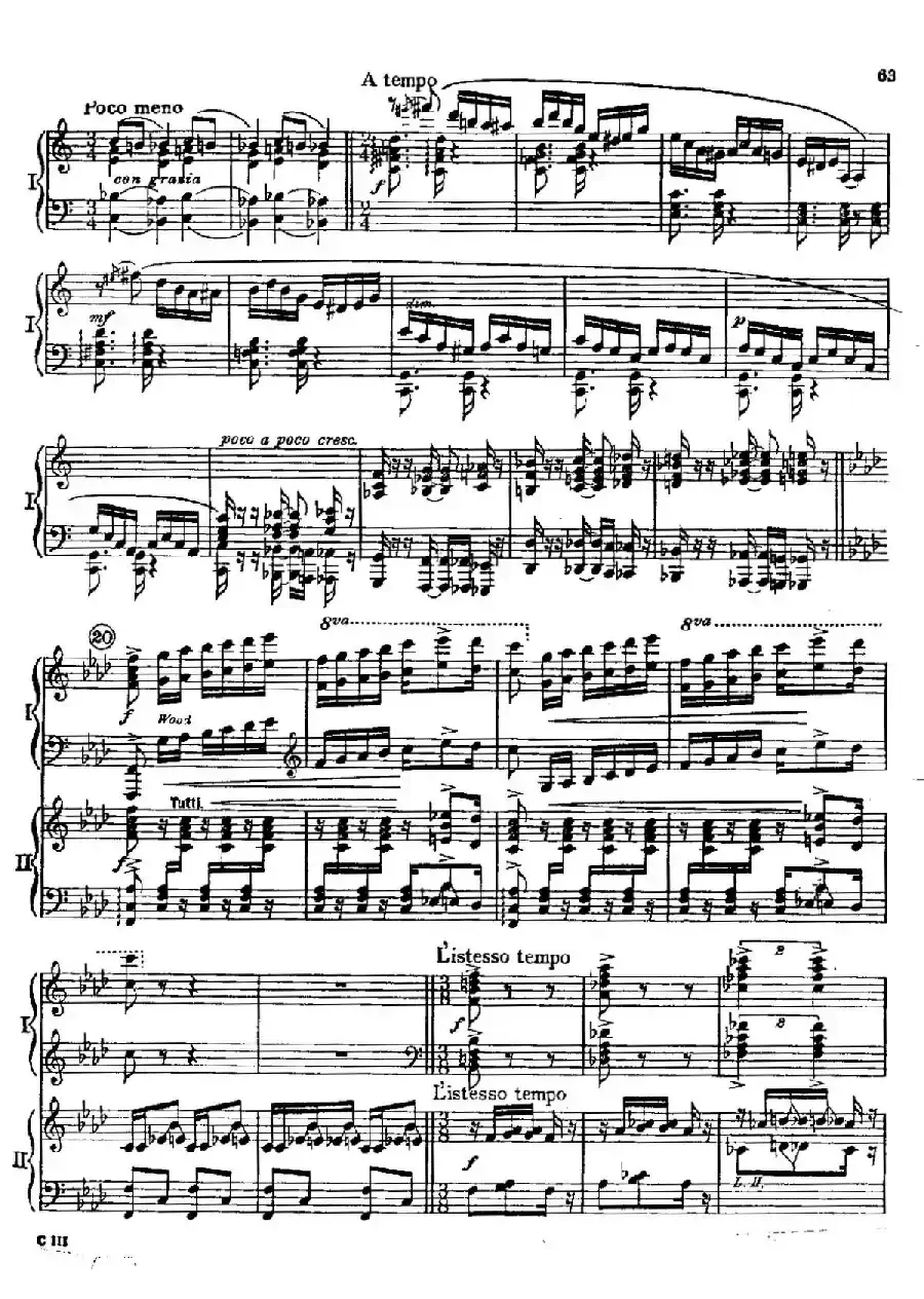 F大调爵士钢琴协奏曲(美版双钢琴原谱 P61—68)