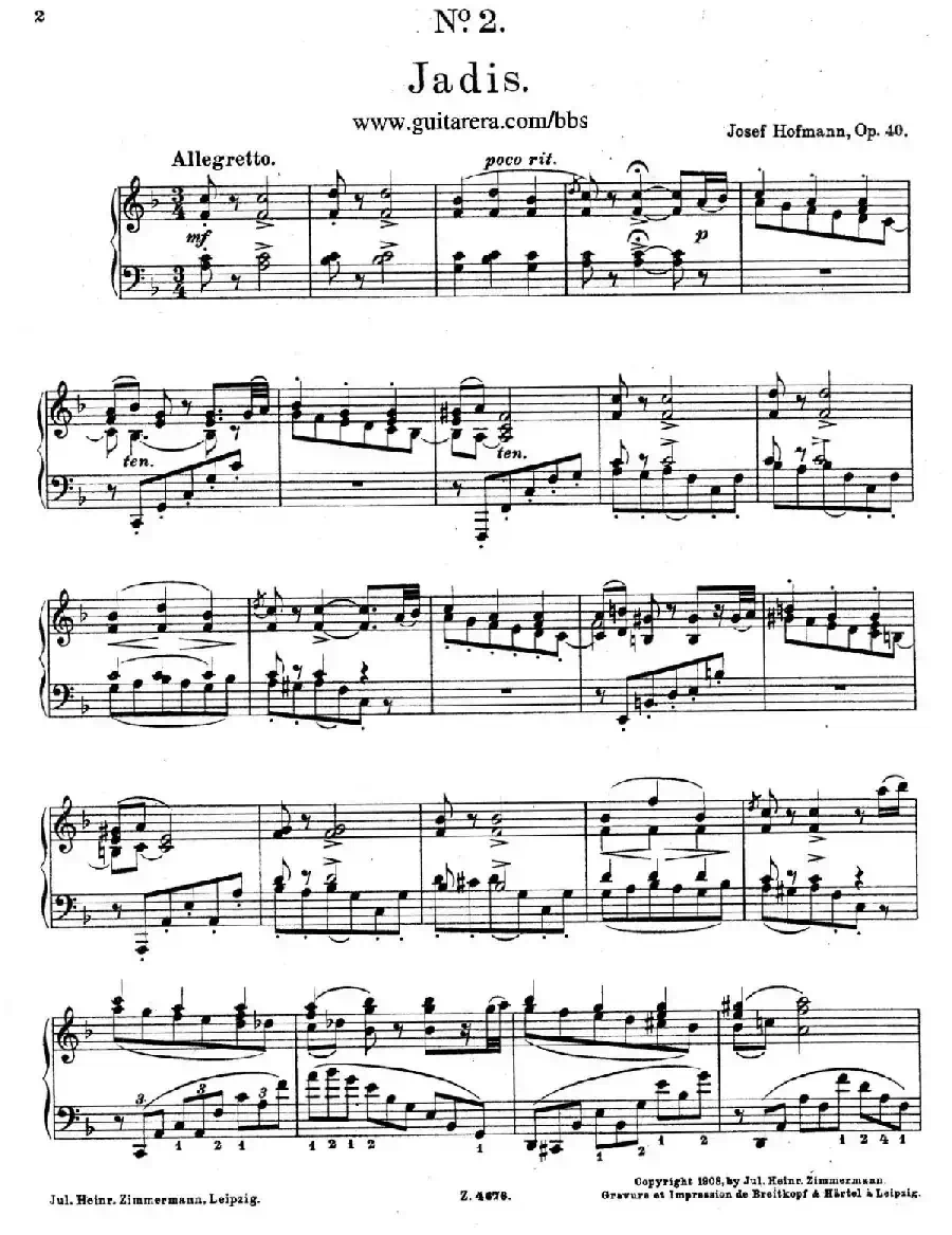 Charakterskizzen Op.40(个性素描 2. 往事 Jadis)