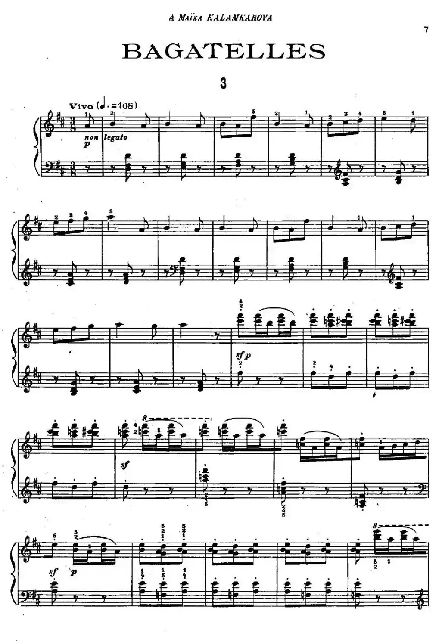 Tcherepnin - 10 Bagatelles Op.5(齐尔品-10首小品·3)