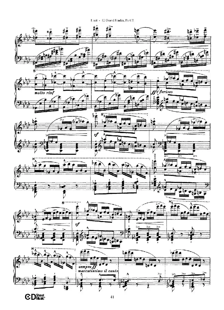 12 Grand Etudes S.137(12首华丽的练习曲·10)