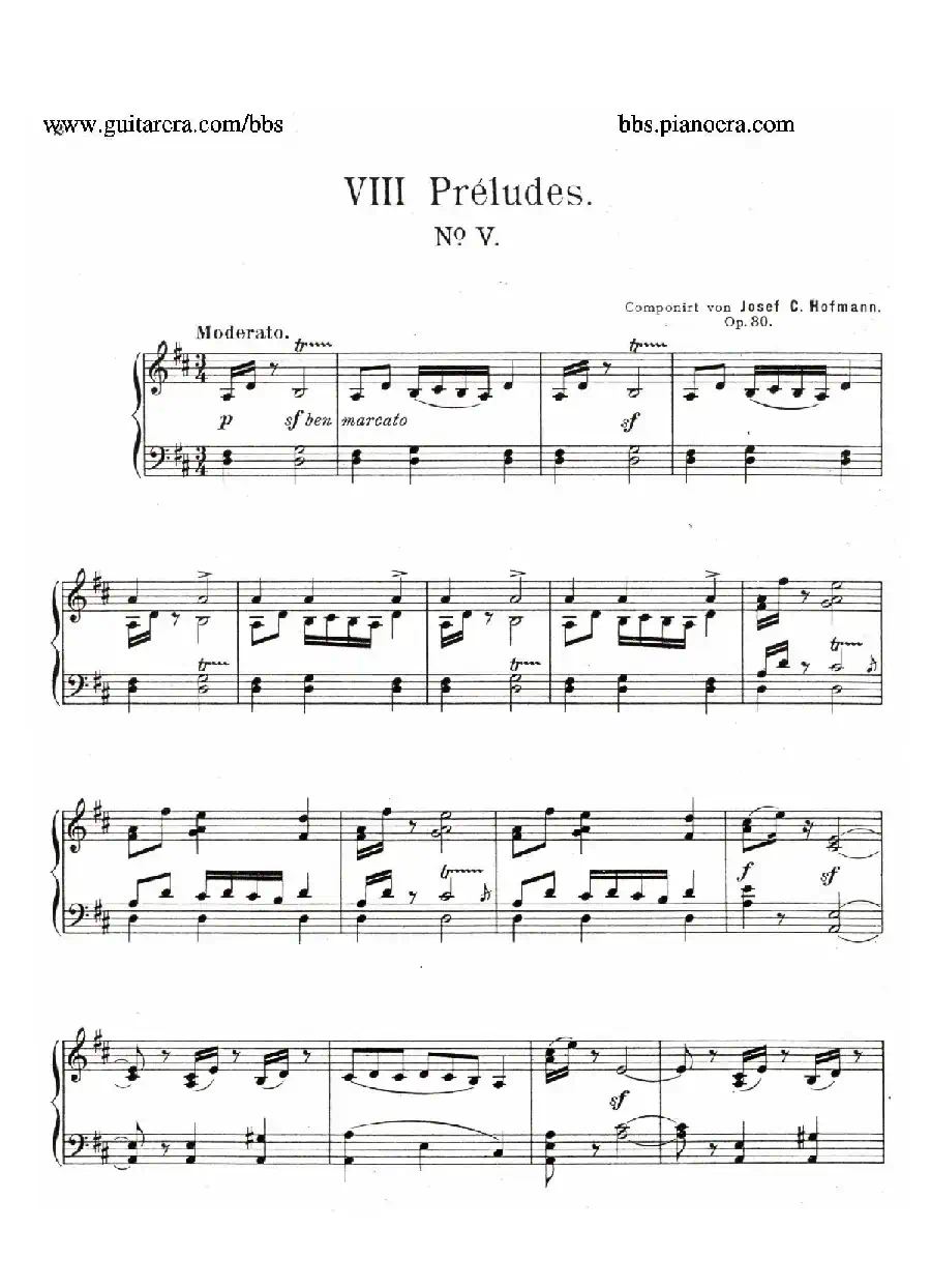 Eight Preludes Op.30(8首前奏曲 5. D大调)