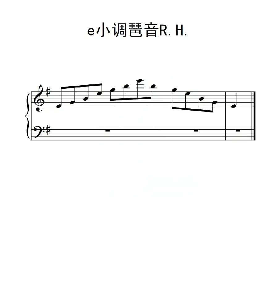第二级 b小调琶音R H(中国音乐学院钢琴考级作品1~6级)