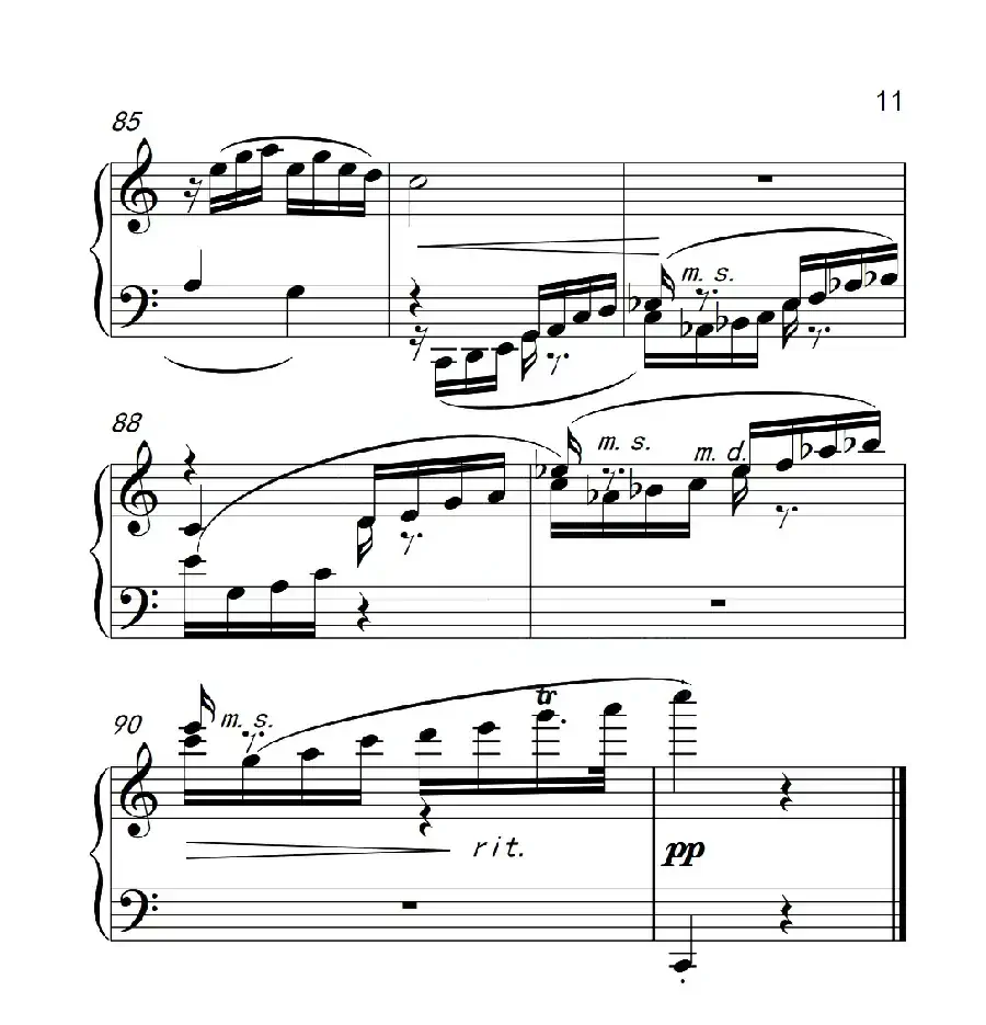第六级B组 溪边嬉水(中国音乐学院钢琴考级作品1~6级)